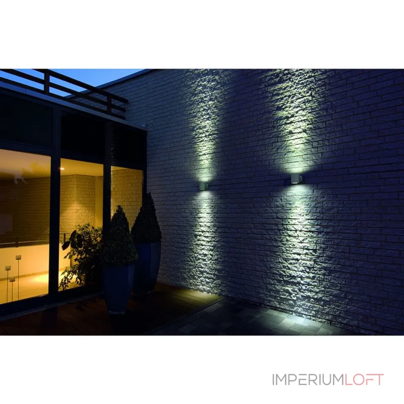 SITRA WALL UP-DOWN светильник настенный IP44 для 2-х ламп GX53 по 9Вт макс., темно-серый SITRA WALL UP-DOWN светильник настенный IP44 для 2-х ламп GX53 по 9Вт макс., темно-серый