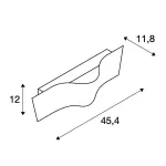 WAVE WALL 45 Dim to Warm светильник настенный с LED 22Вт, 2000-3000K, 1050лм, белый