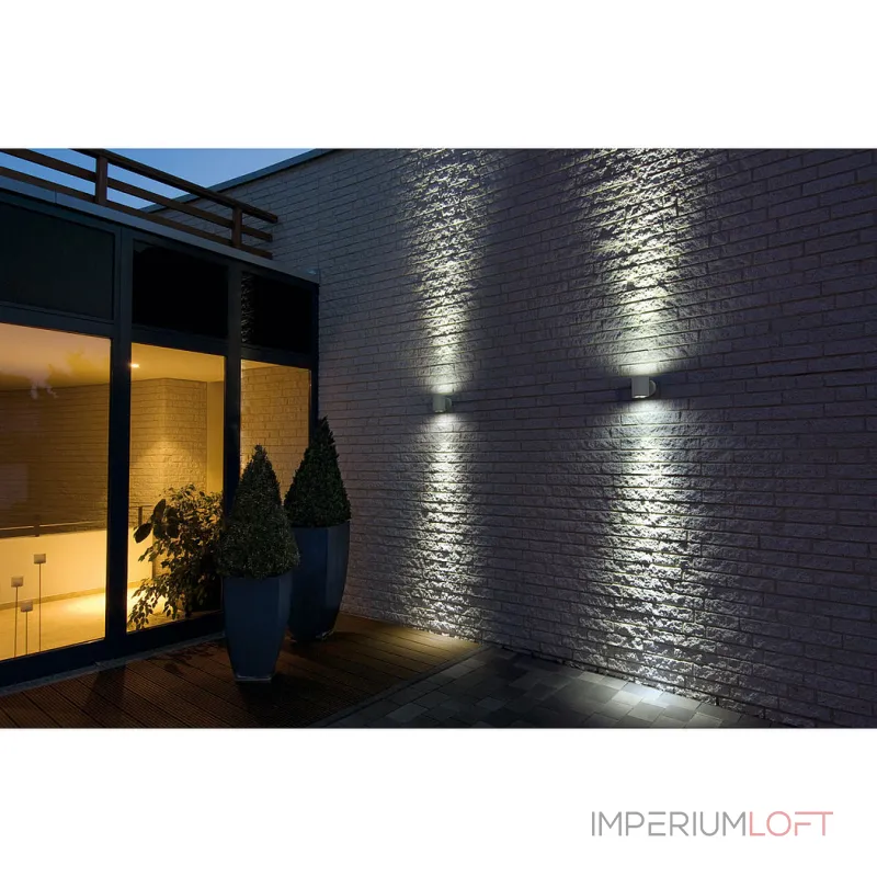 SITRA WALL UP-DOWN светильник настенный IP44 для 2-х ламп GX53 по 9Вт макс., темно-серый SITRA WALL UP-DOWN светильник настенный IP44 для 2-х ламп GX53 по 9Вт макс., темно-серый