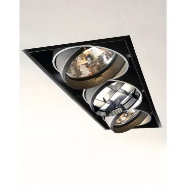 AIXLIGHT® PRO, 3 FRAMELESS корпус безрамочный для 3-x светильников MODULE, черный