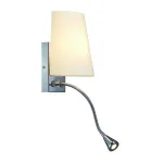 COUPA FLEXLED светильник с LED 4.8Вт, 3000К, 125lm и для лампы QT14 G9 40Вт макс., хром/стекло белое