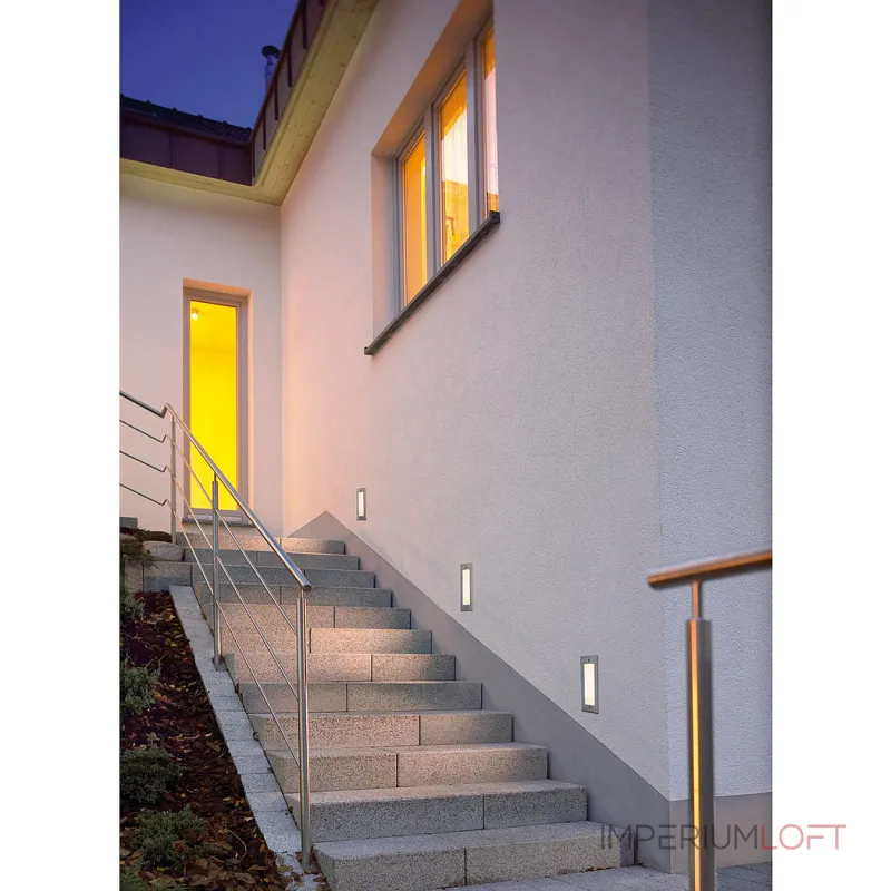 BRICK LED 16 светильник встраиваемый IP44 c 16 SMD LED 1Вт, 3000K, 60lm, сталь