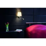 COUPA FLEXLED светильник с LED 4.8Вт, 3000К, 125lm и для лампы QT14 G9 40Вт макс., хром/стекло белое