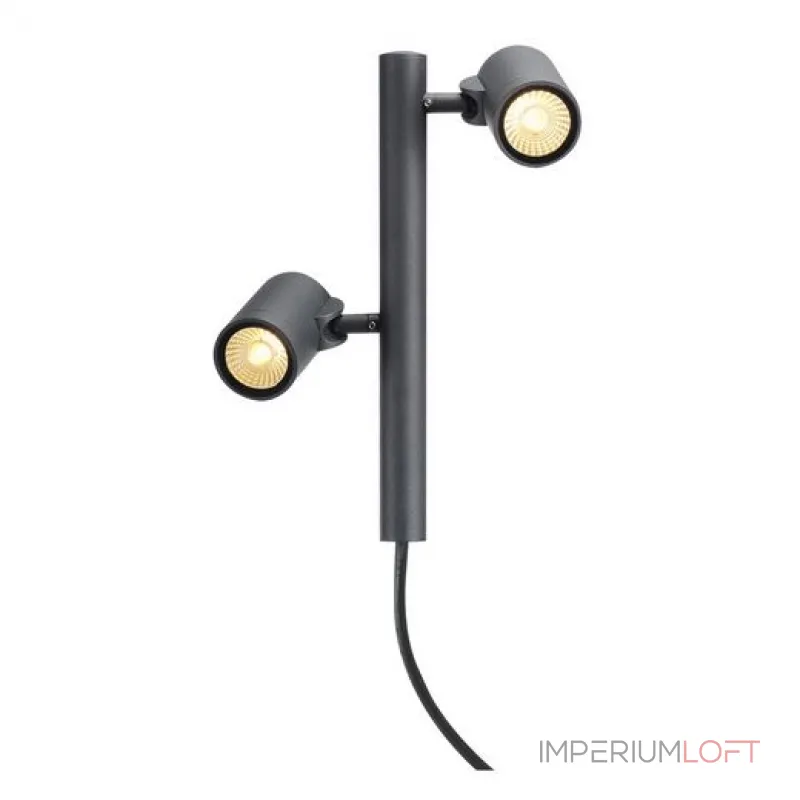 HELIA LED 2 светильник IP55 без основания с LED 2x 8Вт, 3000К, 900lm, антрацит