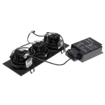 NEW TRIA 3 DL SET светильник с 3 COB LED по 6Вт (30Вт), 2700К, 2300lm, 38°, с блоком питания, черный
