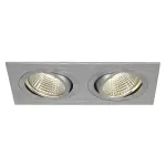 NEW TRIA LED 2 SQUARE SET, свет-к с COBLED 2х 6.2Вт, 3000K, 38°, 1200lm, с блоком питания, алюминий