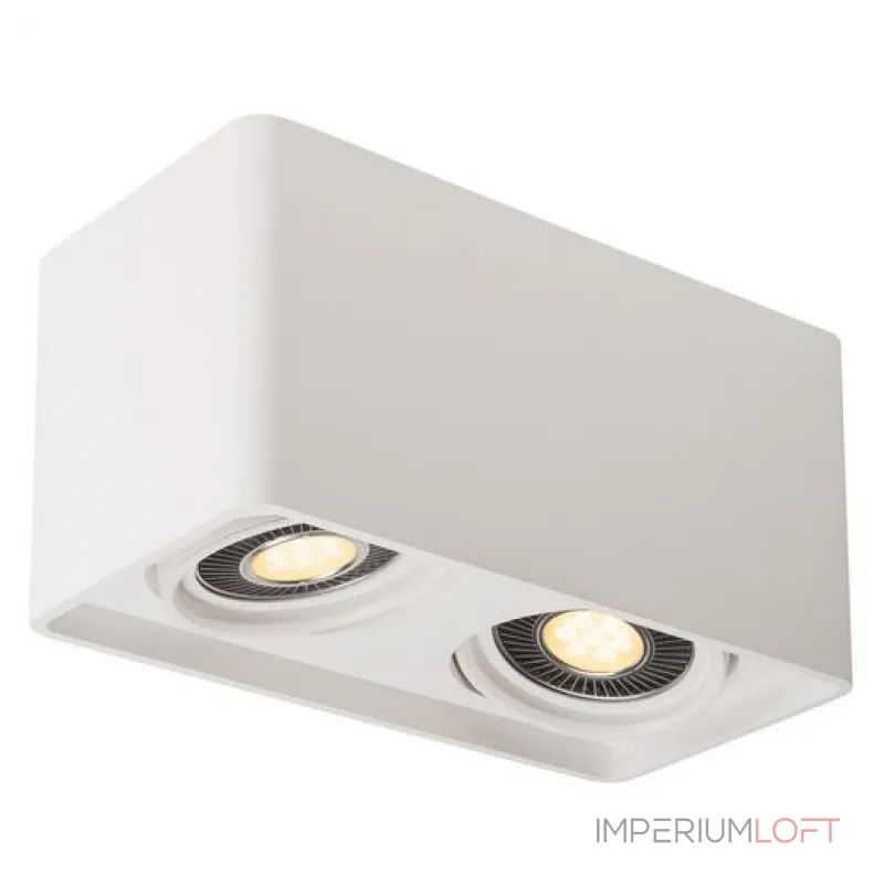 PLASTRA BOX 2 XL светильник потолочный для 2х ламп ES111 GU10 по 17.5Вт макс., белый гипс