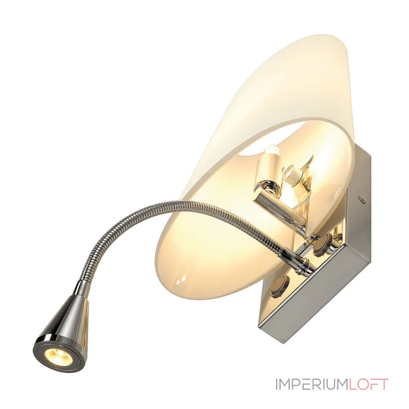 COUPA FLEXLED светильник с LED 4.8Вт, 3000К, 125lm и для лампы QT14 G9 40Вт макс., хром/стекло белое COUPA FLEXLED светильник с LED 4.8Вт, 3000К, 125lm и для лампы QT14 G9 40Вт макс., хром/стекло белое