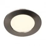 DL 126 LED светильник встраиваемый с 6 SMD LED, 2.8Вт, 2700K, 160lm, 90°, 12B=, матированный металл