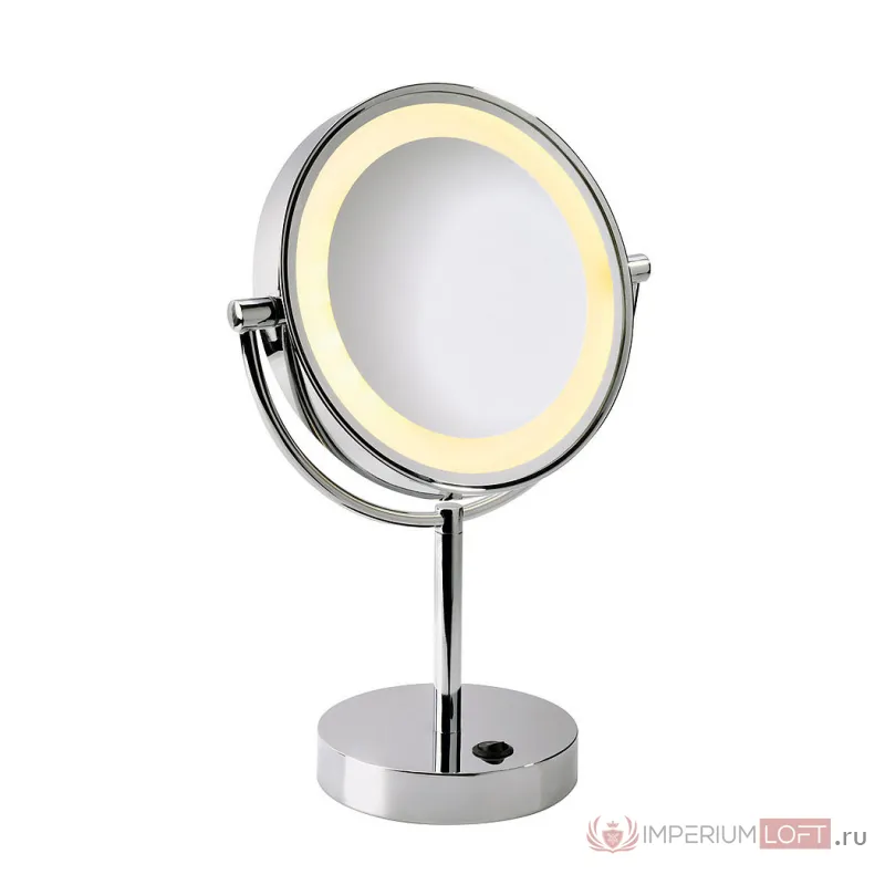 VISSARDO TL настольное косметическое зеркало с подсветкой LED 5.71Вт, 3000K, 130lm, хром от ImperiumLoft