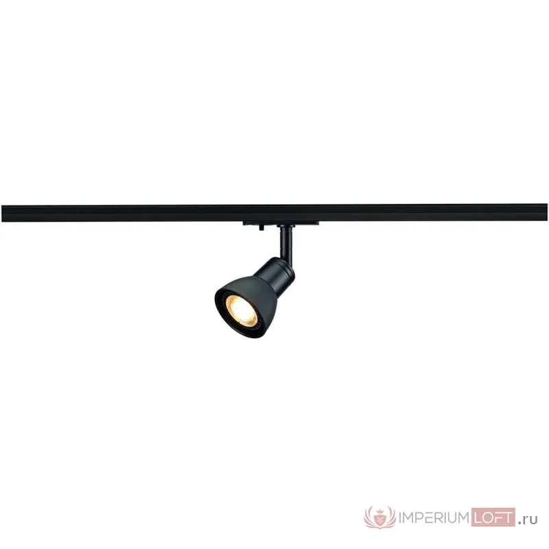 1PHASE-TRACK, PURIA SPOT светильник для лампы GU10 50Вт макс, черный/ стекло черное матовое от ImperiumLoft