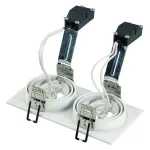 NEW TRIA 2 MR16 светильник встраиваемый для 2-x ламп MR16 по 50Вт макс., текстурный белый