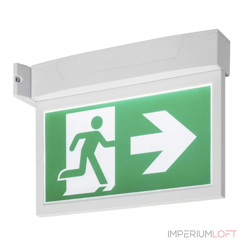 P-LIGHT 33 светильник накладной аварийный эвакуационный с 3 шильдиками, LED 4Вт, 6000К, белый от ImperiumLoft