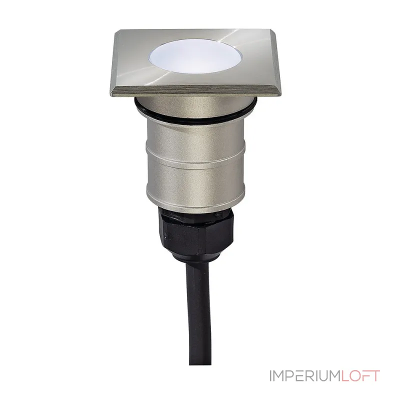 POWER TRAIL-LITE SQUARE светильник встраив. IP67 c PowerLED 1Вт, 5700K, 90lm, сталь/ стекло матовое