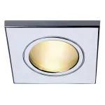 DOLIX OUT SQUARE MR16 светильник встраиваемый IP65 для лампы MR16 35Вт макс., хром / стекло матовое