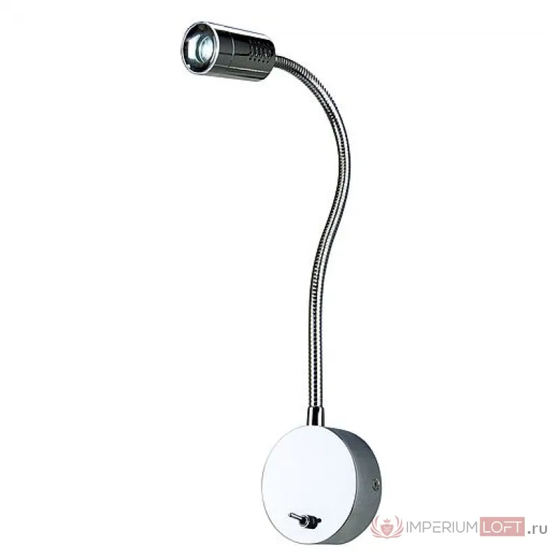 DIO FLEX PLATE LED светильник накладной с выключателем и PowerLED 1Вт (2.2Вт), 3000К, 70lm, хром от ImperiumLoft