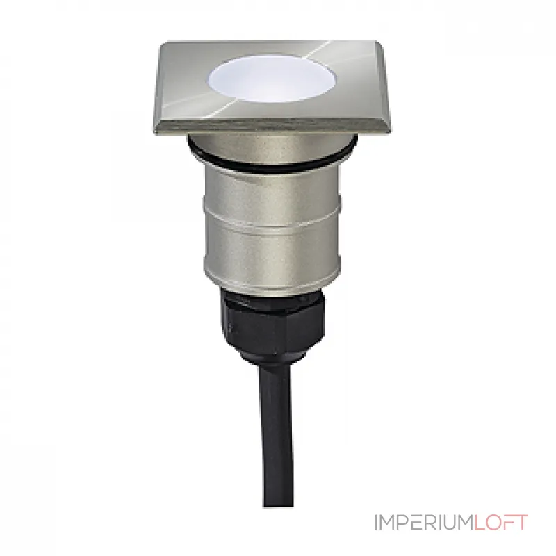 POWER TRAIL-LITE SQUARE светильник встраив. IP67 c PowerLED 1Вт, 5700K, 90lm, сталь/ стекло матовое