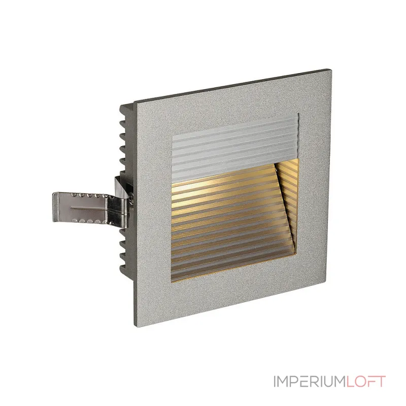 FRAME CURVE LED светильник встраиваемый с PowerLED 1Вт, 3000K, 350mA, 90lm, серебристый / алюминий