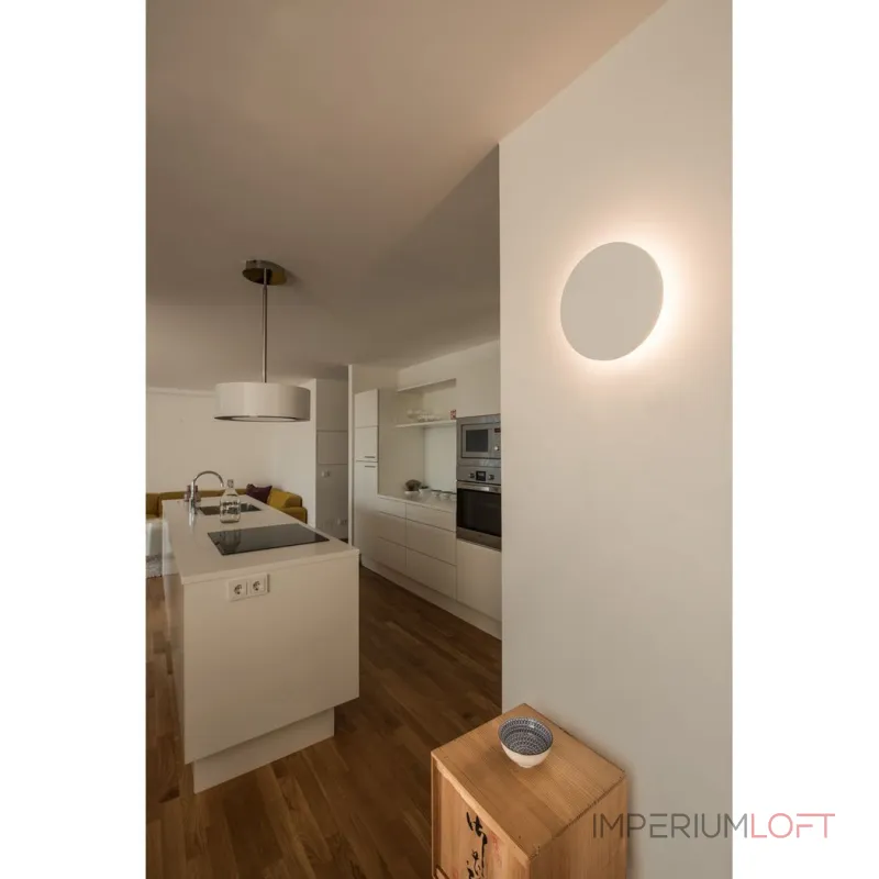 PLASTRA CIRCLE LED светильник накладной с LED 7.4Вт, 3000К, 400lm, белый гипс