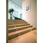 TRAIL-LITE светильник встраиваемый IP65 c 4 LED 0.3Вт, 6500K,10lm, сталь/ стекло матовое