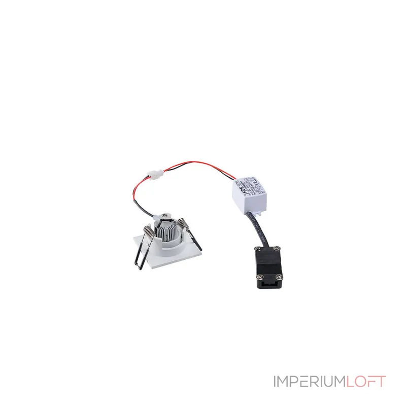 NEW TRIA MINI DL SQUARE SET, светильник с LED 2.2Вт, 3000K, 30°, 143lm, с блоком питания, белый