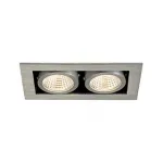 KADUX 2 LED SET, светильник с COB LED 2х 6.2Вт (15Вт), 3000К, 1200lm, 38°, с бл. питания, алюминий