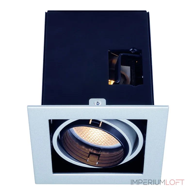 AIXLIGHT® PRO 50, 1 FRAME корпус с рамкой для 1-го светильникa MODULE, серебристый / черный