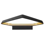 CARISO WL-3 светильник настенный с LED 2х9Вт (22Вт), 2700К, 600lm, черный/ латунь