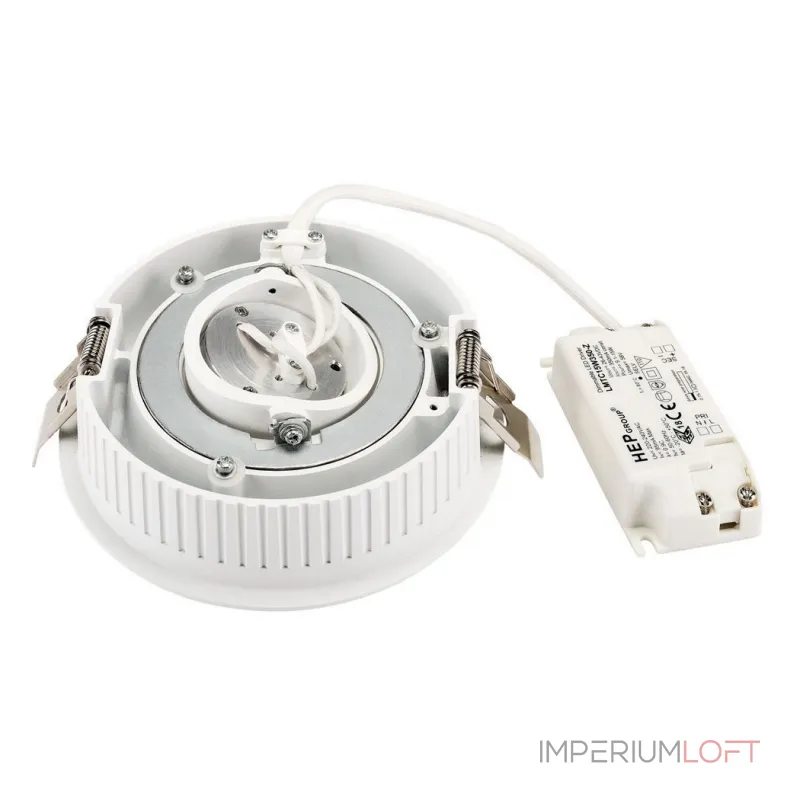 OCCULDAS 14 MOVE светильник встраиваемый с LED 6Вт, 3000K, 700lm, 40°, белый