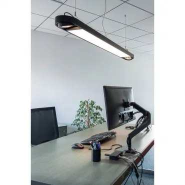 AIXLIGHT® R2 OFFICE LED светильник подвесной c LED 35Вт 4000К 4100lm и для ламп ES111 2х75Вт, черный от ImperiumLoft