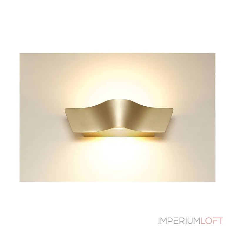 WAVE WALL 25 светильник настенный димм. с 2 LED по 4.55Вт (11.44Вт), 3000K, 670lm, латунь WAVE WALL 25 светильник настенный димм. с 2 LED по 4.55Вт (11.44Вт), 3000K, 670lm, латунь