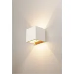 SOLID CUBE светильник настенный для лампы QT14 G9 25Вт макс., белый песчанник