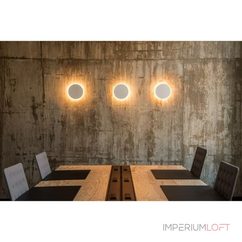 PLASTRA CIRCLE LED светильник накладной с LED 7.4Вт, 3000К, 400lm, белый гипс