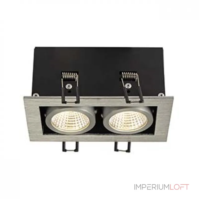 KADUX 2 LED SET, светильник с COB LED 2х 6.2Вт (15Вт), 3000К, 1200lm, 38°, с бл. питания, алюминий