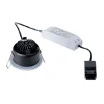 OUT 65 ROUND LED SET, светильник IP65 встраив. с LED 9(12)Вт, 38°, 3000K, 460lm, с БП, белый