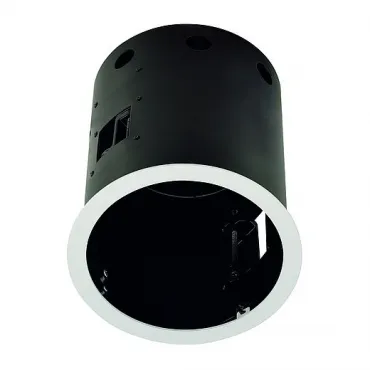 AIXLIGHT® PRO, 1 FRAME ROUND корпус с рамкой для 1-го светильникa MODULE, текстурный белый/ черный