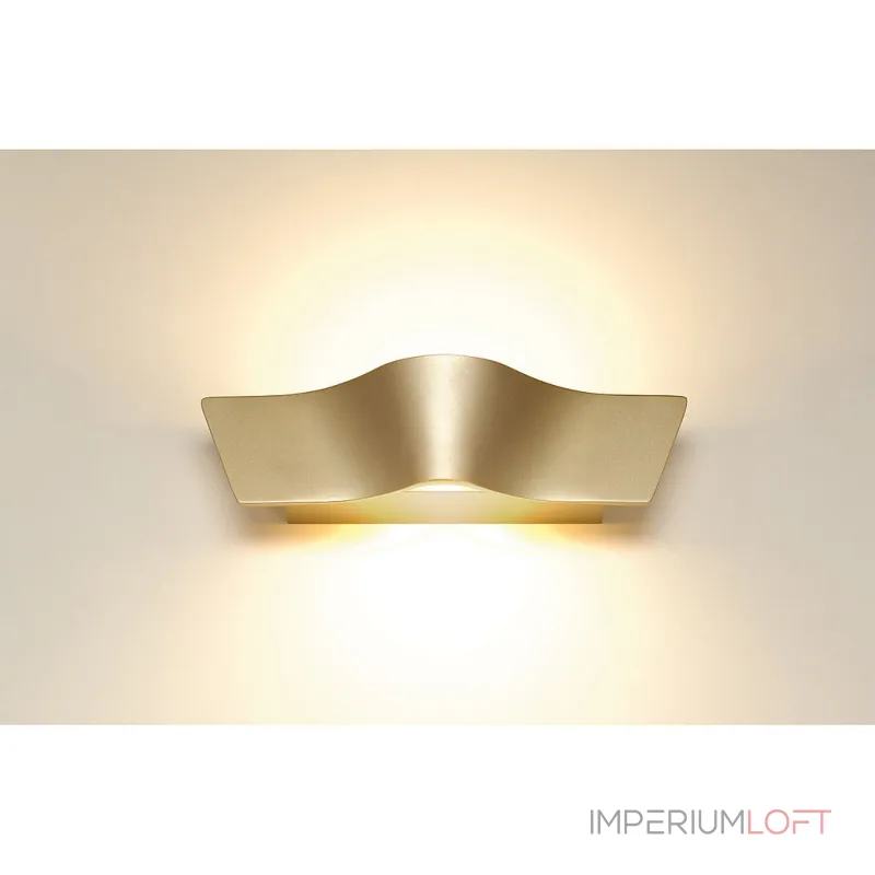 WAVE WALL 25 светильник настенный димм. с 2 LED по 4.55Вт (11.44Вт), 3000K, 670lm, латунь WAVE WALL 25 светильник настенный димм. с 2 LED по 4.55Вт (11.44Вт), 3000K, 670lm, латунь