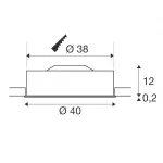 MEDO 40 LED FRAME светильник встраиваемый с LED 29Вт, 3000К, 105°, 2000лм, упр. 1-10В, белый