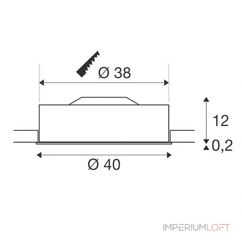 MEDO 40 LED FRAME светильник встраиваемый с LED 29Вт, 3000К, 105°, 2000лм, упр. 1-10В, белый