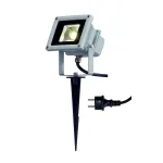 LED OUTDOOR BEAM 10W светильник IP65 с COB LED 10Вт (12.8Вт), 3000K, 750lm, 100°, серебристый