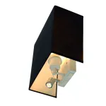 ACCANTO SPOT SQUARE светильник настенный c LED 1Вт, 3000К, 95lm и для лампы E27 24Вт макс., черный от ImperiumLoft
