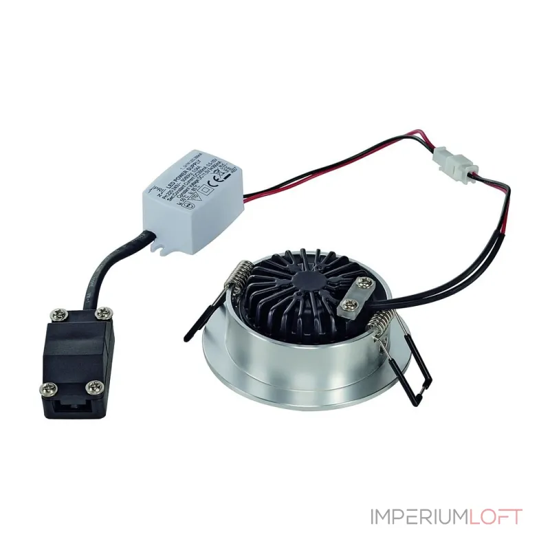 NEW TRIA LED DL ROUND SET, светильник с COB LED 3Вт, 3000K, 38°, 300lm, с блоком питания, алюминий