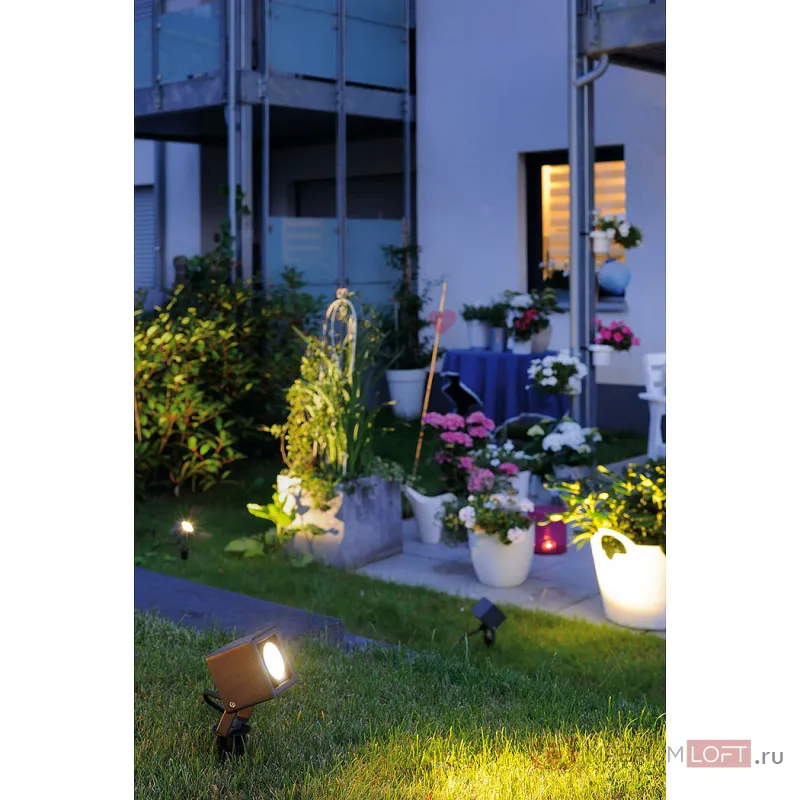 NAUTILUS SQUARE LED светильник IP65 с COB LED 6.7Вт (9Вт), 3000K, 520lm, 45°, антрацит от ImperiumLoft