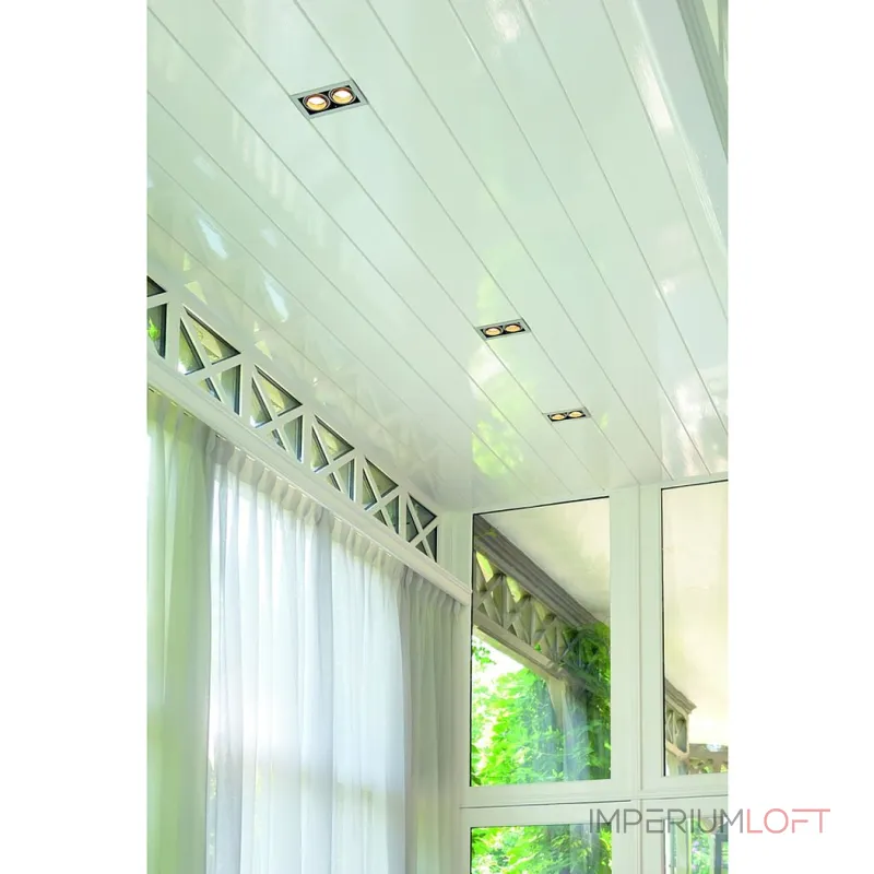 AIXLIGHT® PRO 50, 2 FRAME корпус с рамкой для 2-х светильников MODULE, серебристый / черный
