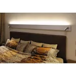 NAPIA TWIN светильник настенный с LED 16.6Вт, 3000К, вверх 470lm, спот 2x 95lm, матир. алюминий