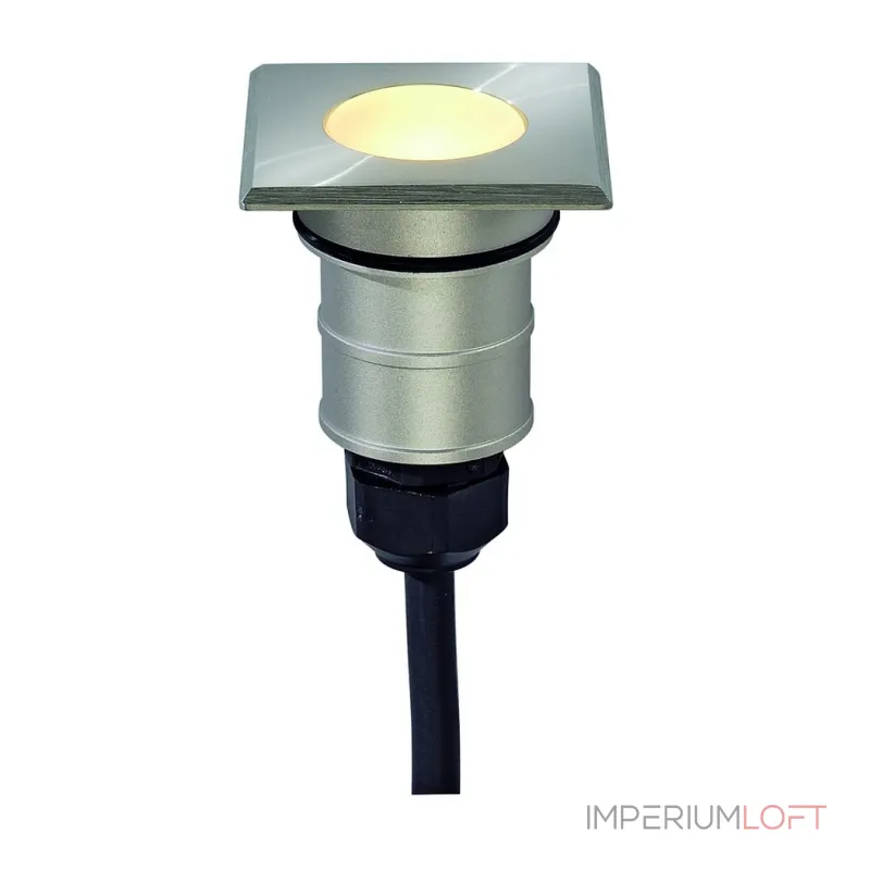 POWER TRAIL-LITE SQUARE светильник встраив. IP67 c PowerLED 1Вт, 3500K, 80lm, сталь/ стекло матовое