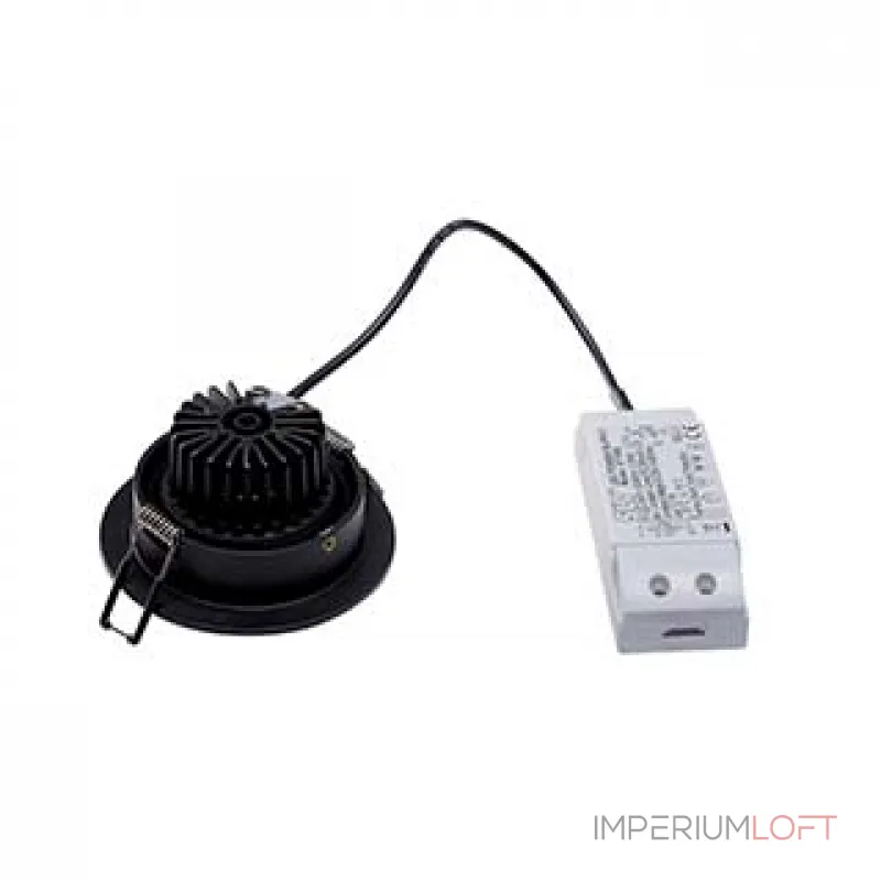 NEW TRIA LED DL ROUND SET, светильник с COB LED 6.2Вт, 3000K, 38°, 600lm, с блоком питания, черный