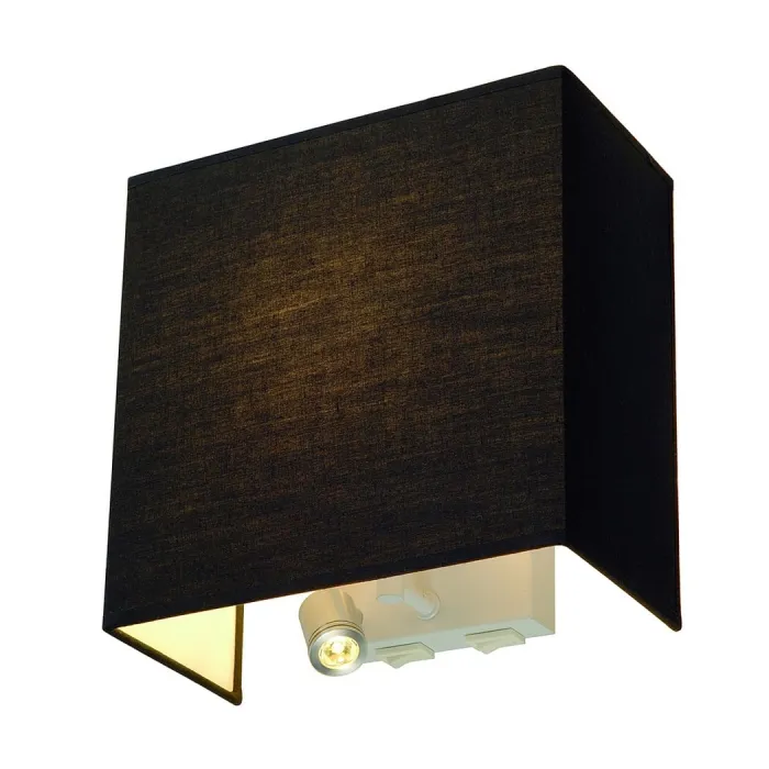 ACCANTO SPOT SQUARE светильник настенный c LED 1Вт, 3000К, 95lm и для лампы E27 24Вт макс., черный от ImperiumLoft