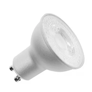 LED GU10 источник света 6Вт, 230В, 36°, 2700K, 370lm, диммируемый, серебристый корпус