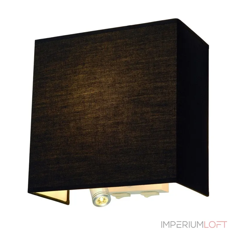 ACCANTO SPOT SQUARE светильник настенный c LED 1Вт, 3000К, 95lm и для лампы E27 24Вт макс., черный